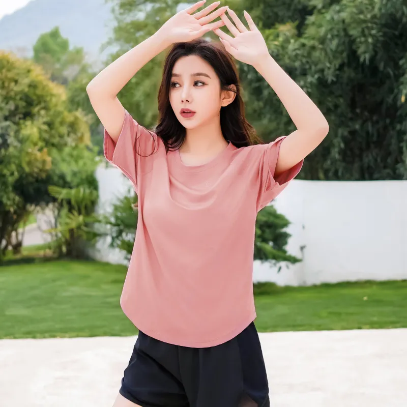Barbie Yoga T Shirt Pastel Pink-5