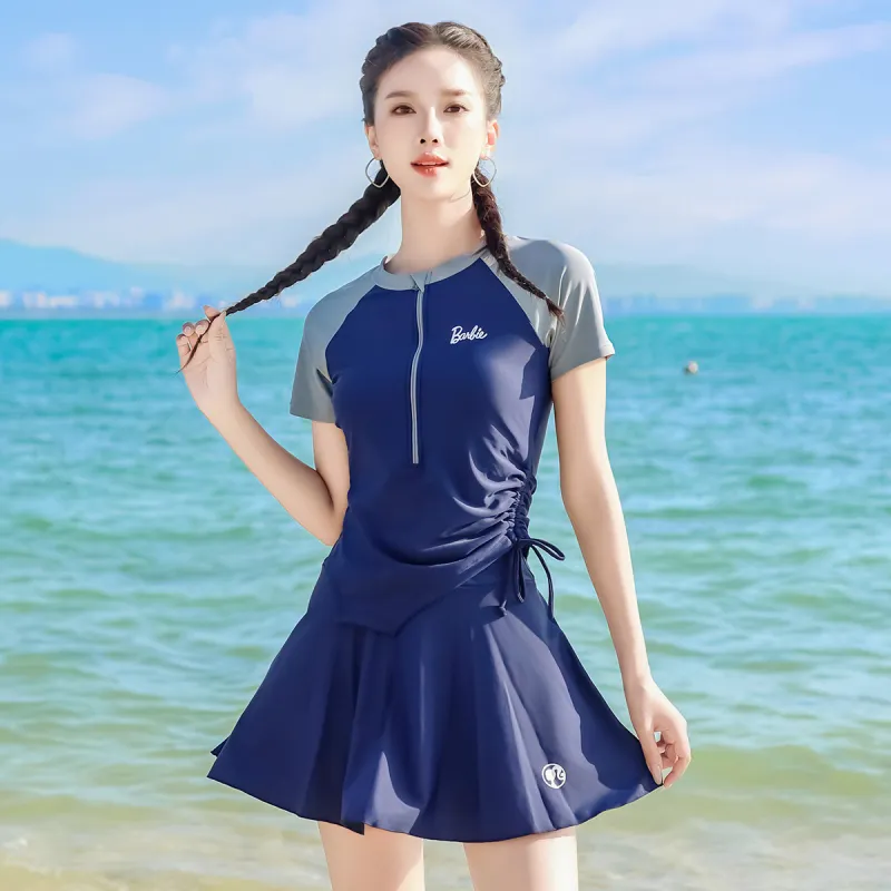 Barbie Two Piece Swimsuit Women's Navy Blue-2