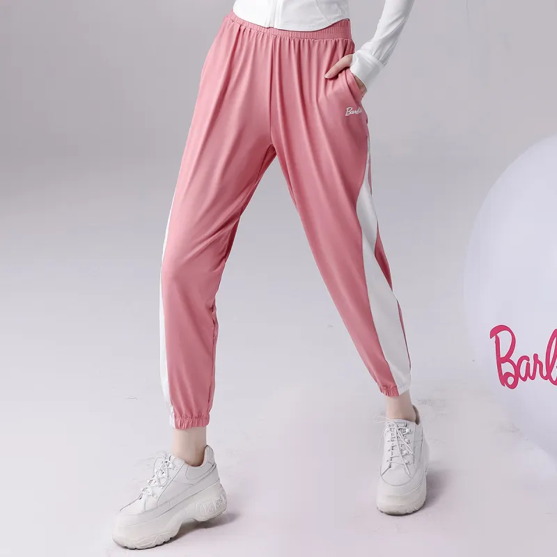 Barbie Sports Pants Women's White+Pink-1