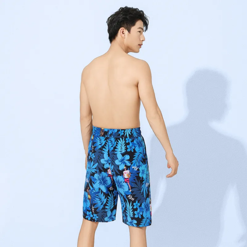 Barbie Swimming Shorts Men's Blue With Print-2