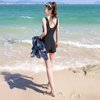 Barbie One piece Swimsuit Women's Black With Print