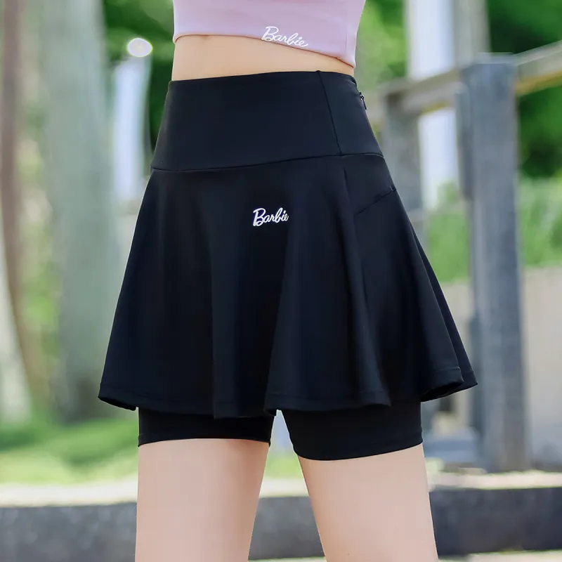 Barbie Yoga Skirts Women's Midnight Black Dress-2