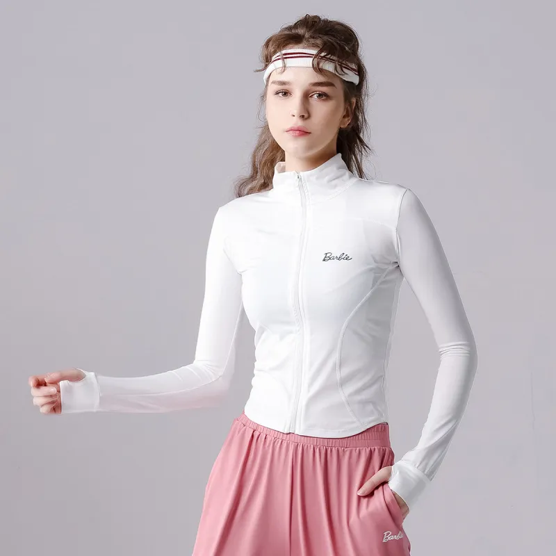Barbie Yoga Jackets Women's White-3