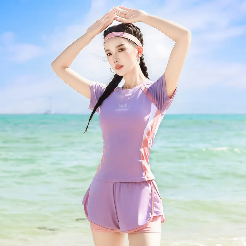 Barbie Two Piece Swimsuit Women's Light Purple-5