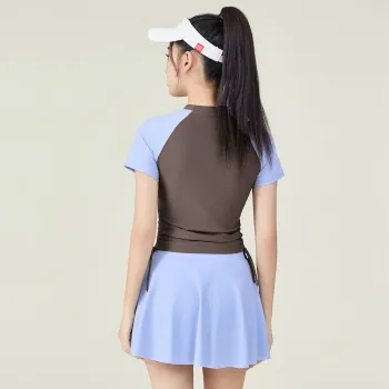 Barbie Two Piece Swimsuit Women's Brown Blue