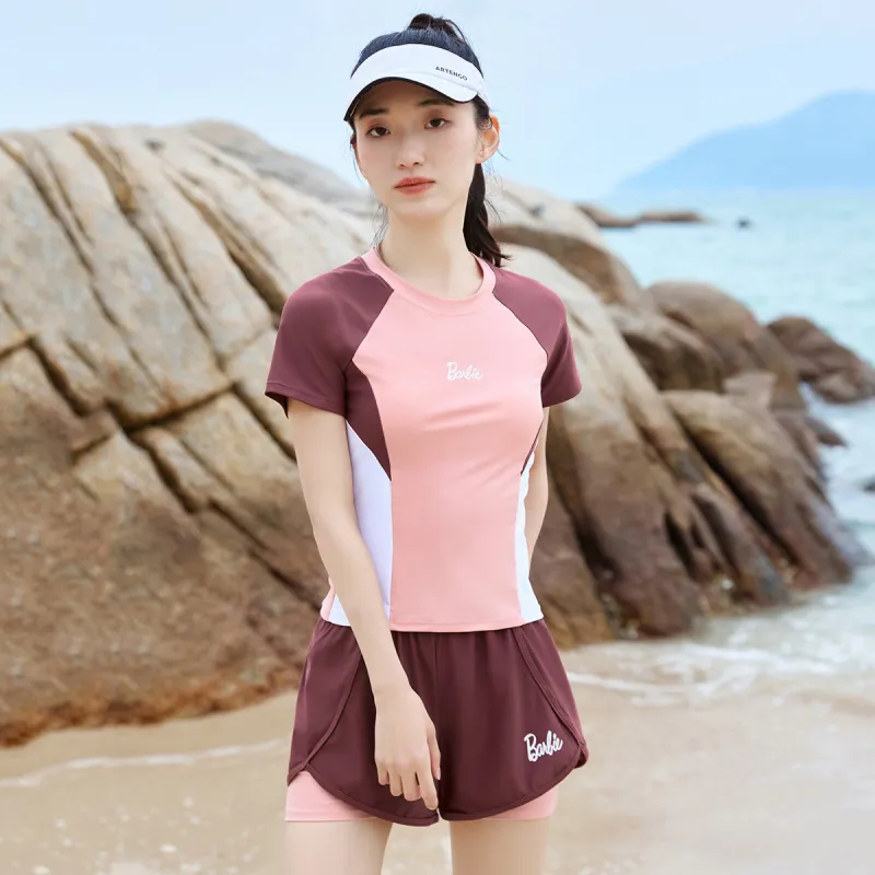 Barbie Two Piece Swimsuit Women's Pink-3