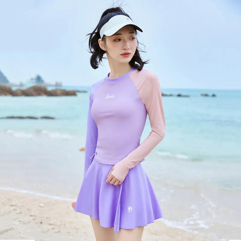 Barbie Two Piece Swimsuit Women's Purple-1