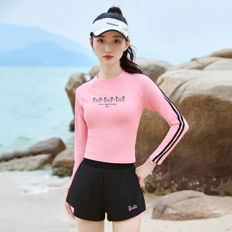 Barbie Two Piece Swimsuit Women's Pink-1