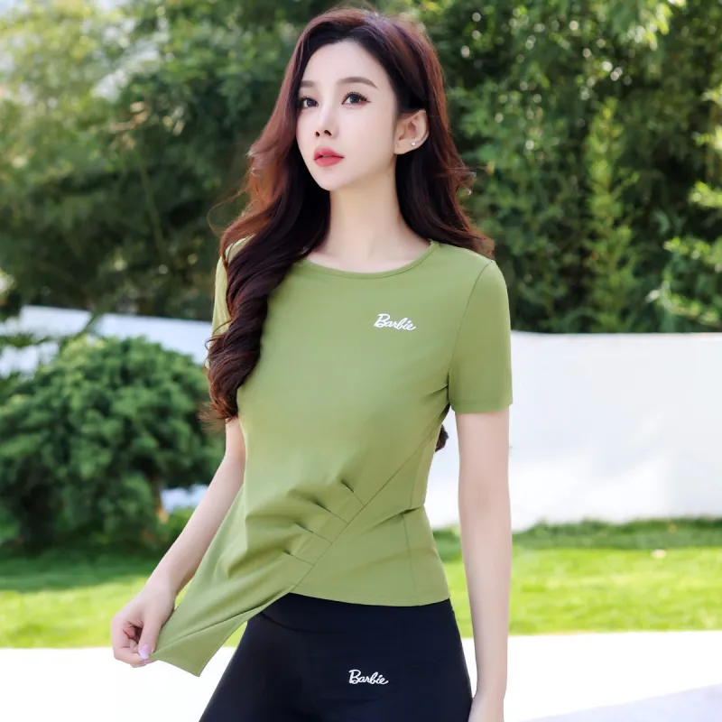 Barbie Yoga T Shirt Avocado Green-5