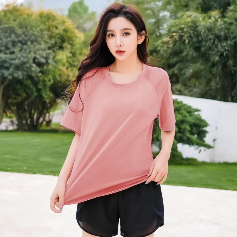 Barbie Yoga T Shirt Pastel Pink-2