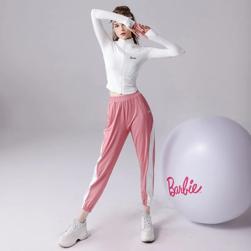 Barbie Sports Pants Women's White+Pink-4
