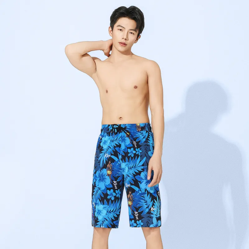 Barbie Swimming Shorts Men's Blue With Print-1
