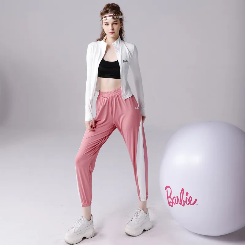 Barbie Sports Pants Women's White+Pink-3
