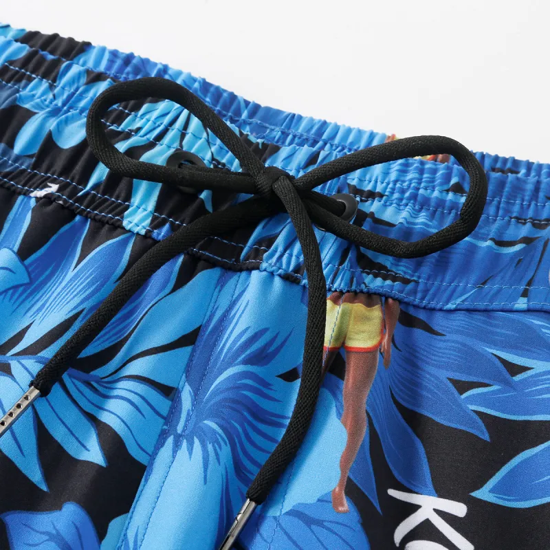 Barbie Swimming Shorts Men's Blue With Print-3