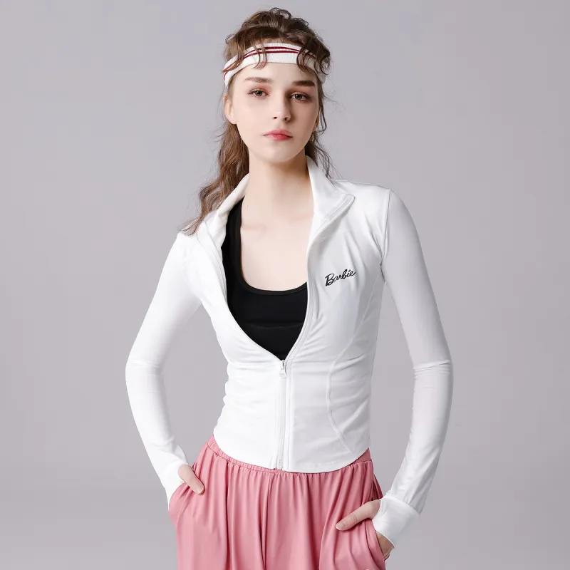 Barbie Yoga Jackets Women's White-1