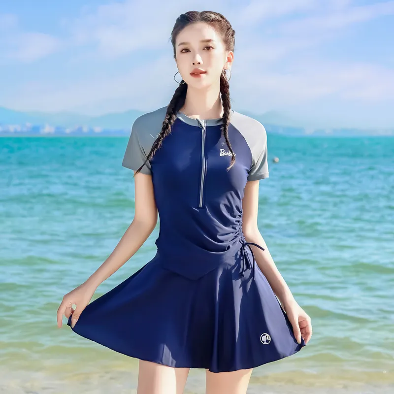 Barbie Two Piece Swimsuit Women's Navy Blue-3