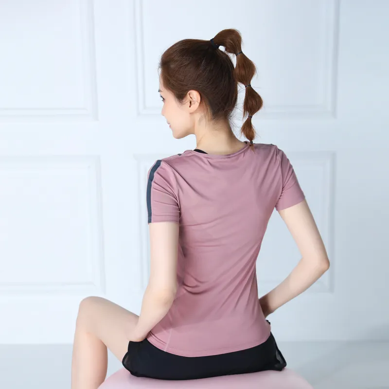 Barbie Yoga T Shirt Women's Light Lotus Root-2