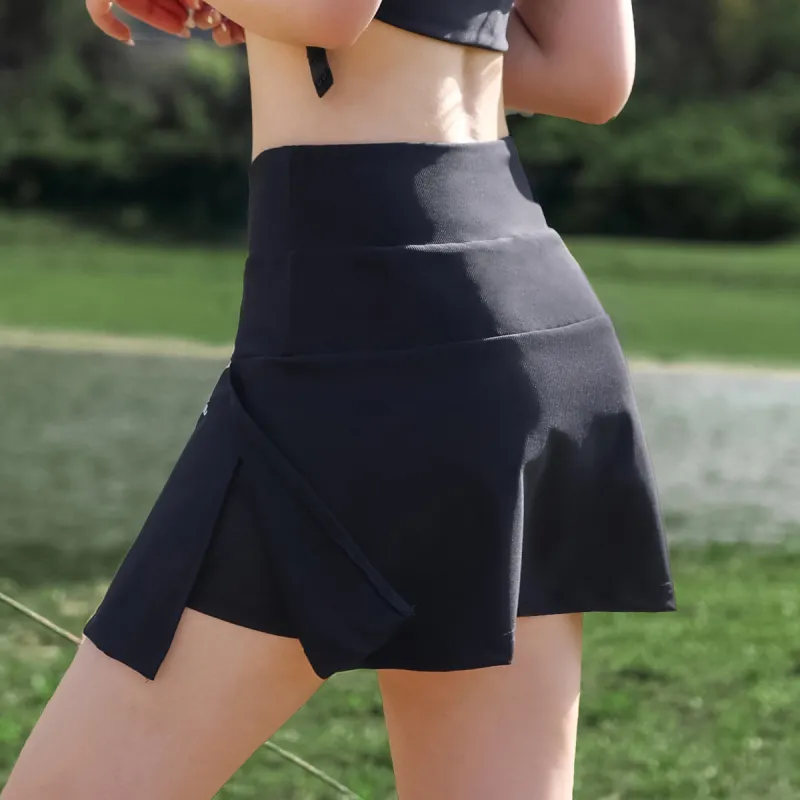 Barbie Yoga Skirts Women's Black[Lining With Pocket]-1