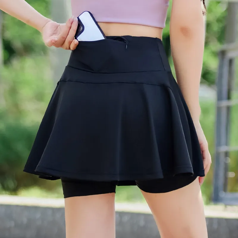 Barbie Yoga Skirts Women's Midnight Black Dress-1
