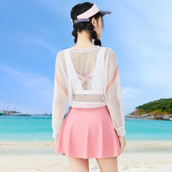 Barbie Two Piece Swimsuit Women's White Pink