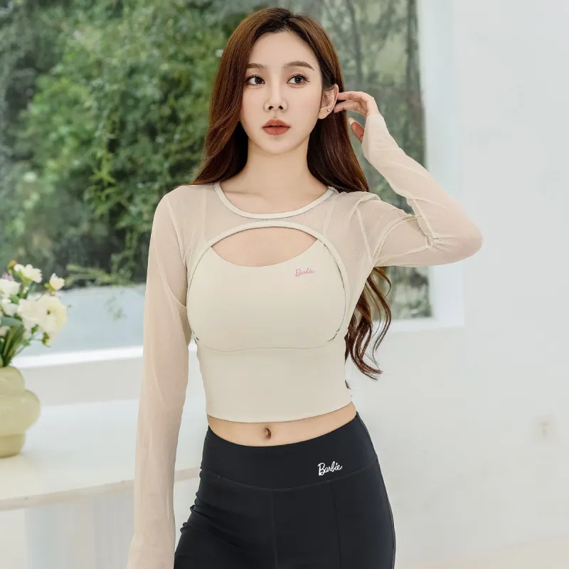 Barbie Yoga T Shirts Women's Albumin-3