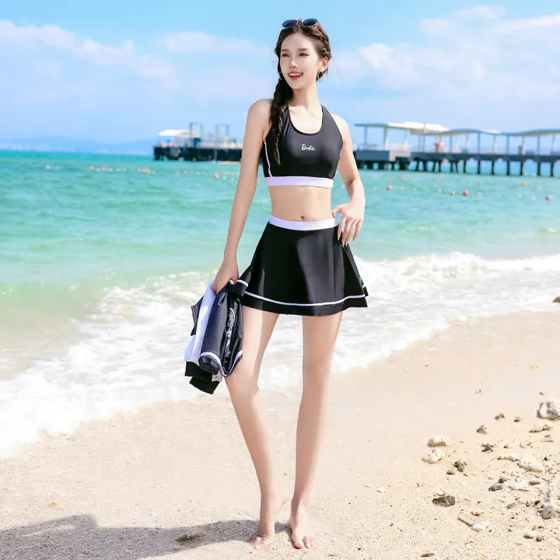 Barbie Two Piece Swimsuit Women's Black-4