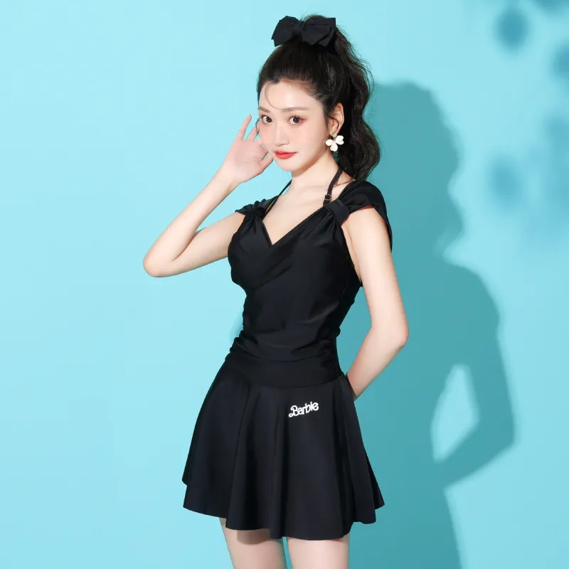 Barbie One piece Swimsuit Women's Black-4