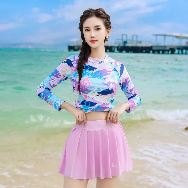 Barbie Two Piece Swimsuit Women's Pink-4