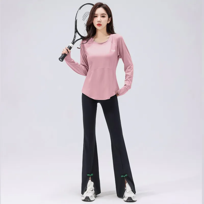 Barbie Yoga T Shirts Women's Lotus Pink Melody-3