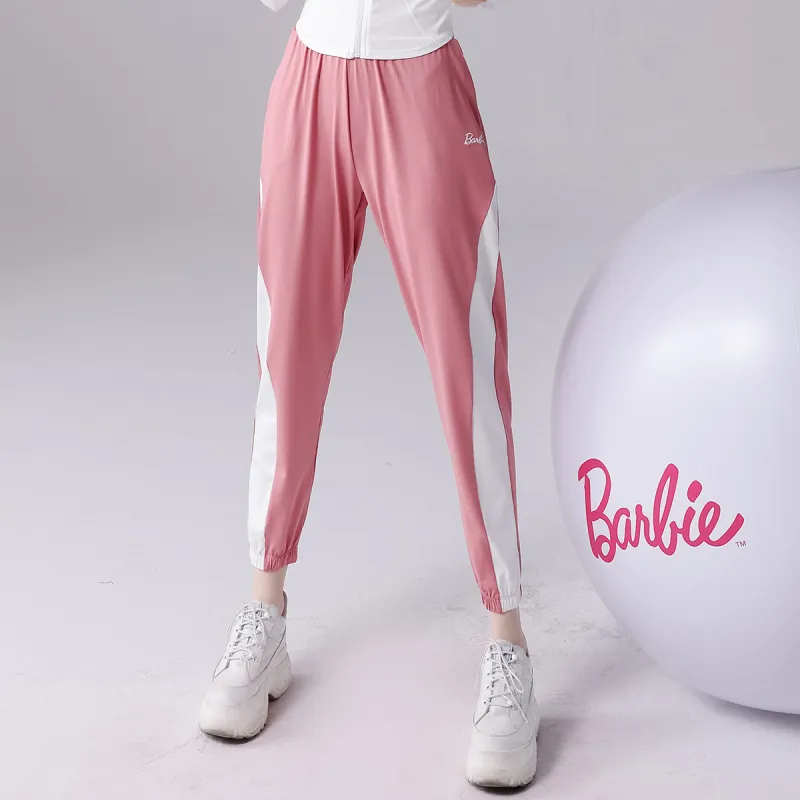 Barbie Sports Pants Women's White+Pink-5