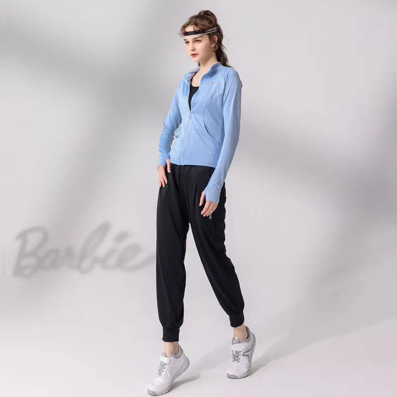 Barbie Yoga Jackets Women's Blue-3