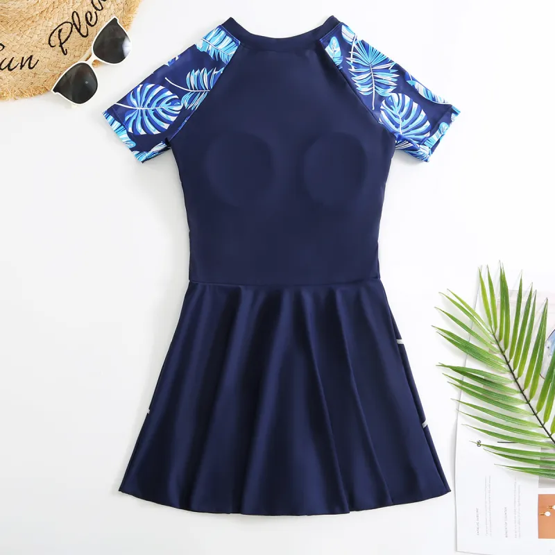 Barbie One piece Swimsuit Women's Navy Blue-5