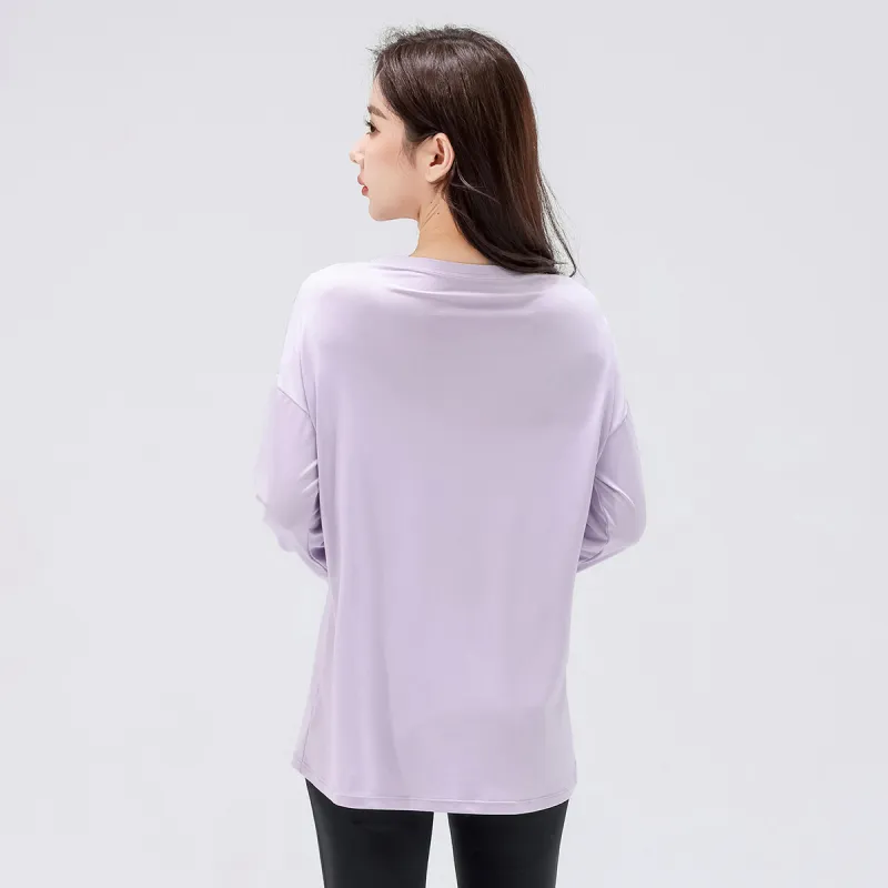 Barbie Yoga T Shirts Women's Purple[Loose Fit]-2