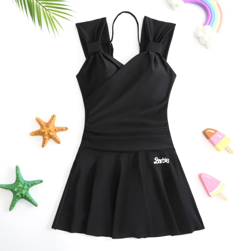Barbie One piece Swimsuit Women's Black-5
