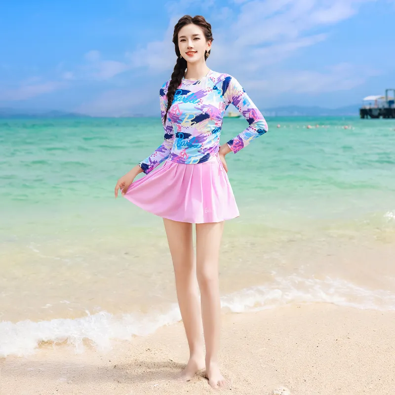 Barbie Two Piece Swimsuit Women's Pink-5