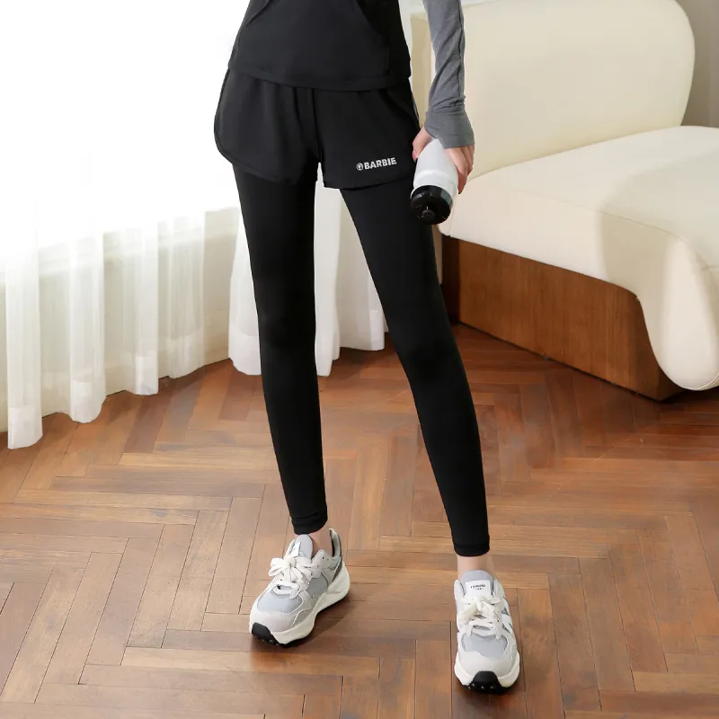 Barbie Sports Pants Women's Black Gray-5