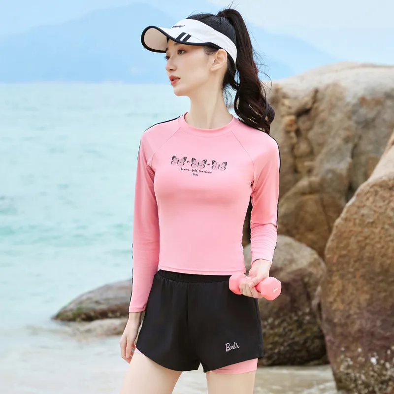 Barbie Two Piece Swimsuit Women's Pink-3
