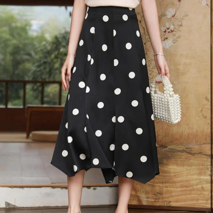 SUBEN Casual Long Skirts Women's Black-3