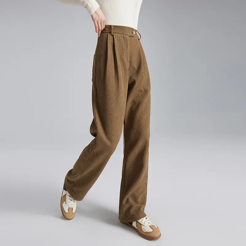 HSTYLE Casual Pants Women's Dark Khaki-2