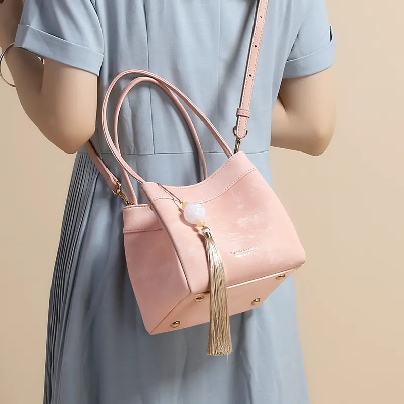 TUCANO PU Shoulder Bag, Crossbody Bag, Handbag Regular Women's Silver/Girly Pink-19