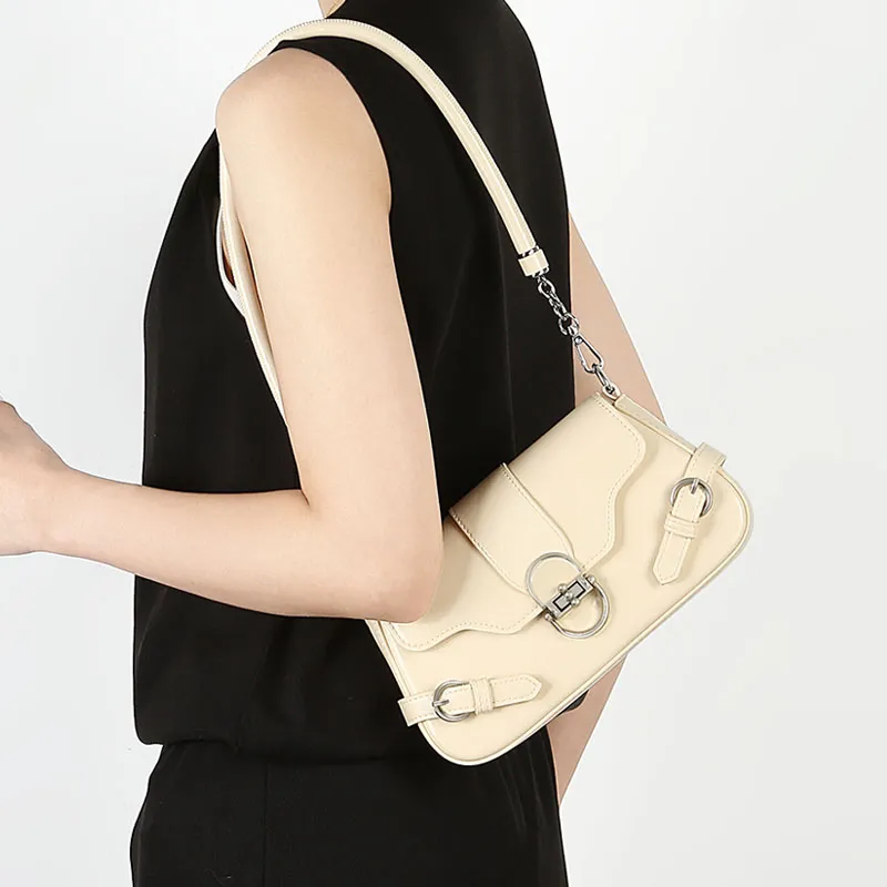 TUCANO PU Shoulder Bag Women's Haze Blue/Crescent Apricot-8