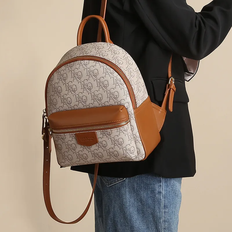 TUCANO PVC University Student Everyday Backpack Regular Women's Coffee-5