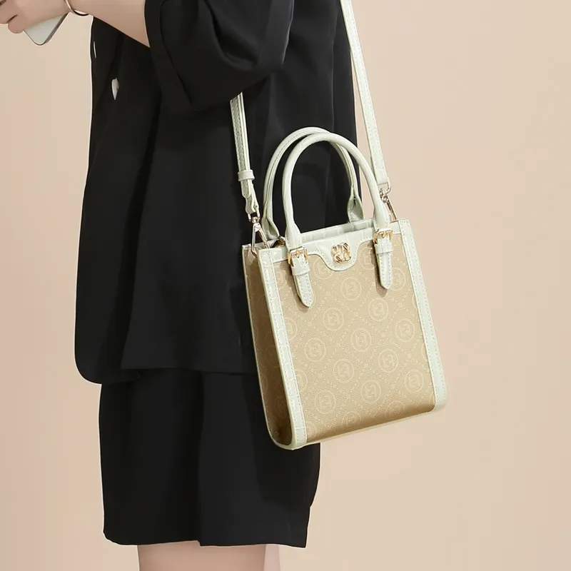 TUCANO Synthetic Leather Handbag Trumpets Women's Mist Gray-5