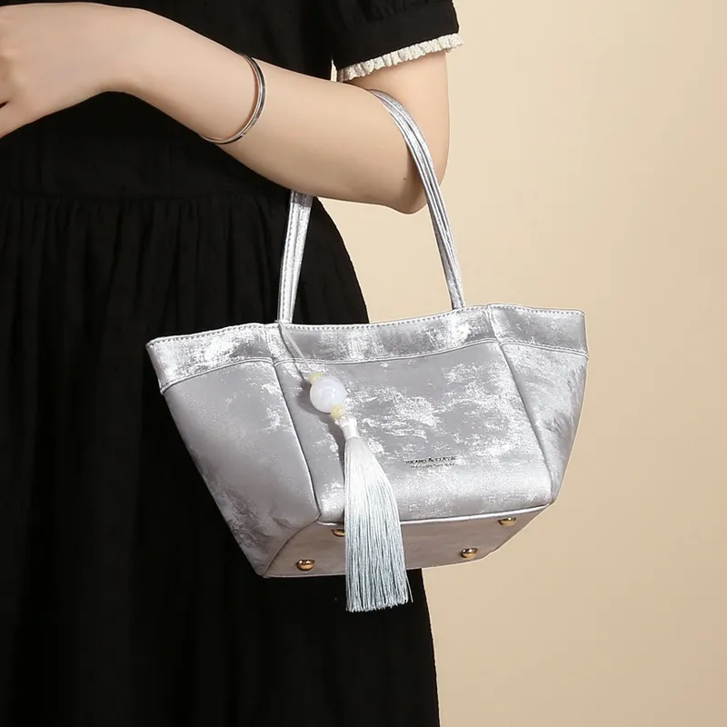 TUCANO PU Shoulder Bag, Crossbody Bag, Handbag Regular Women's Silver/Girly Pink-10