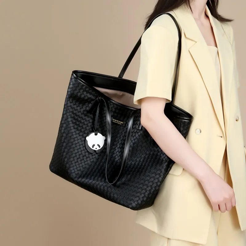 TUCANO Pu Shoulder Bag, Handbag, Tote Women's Classic Black-6