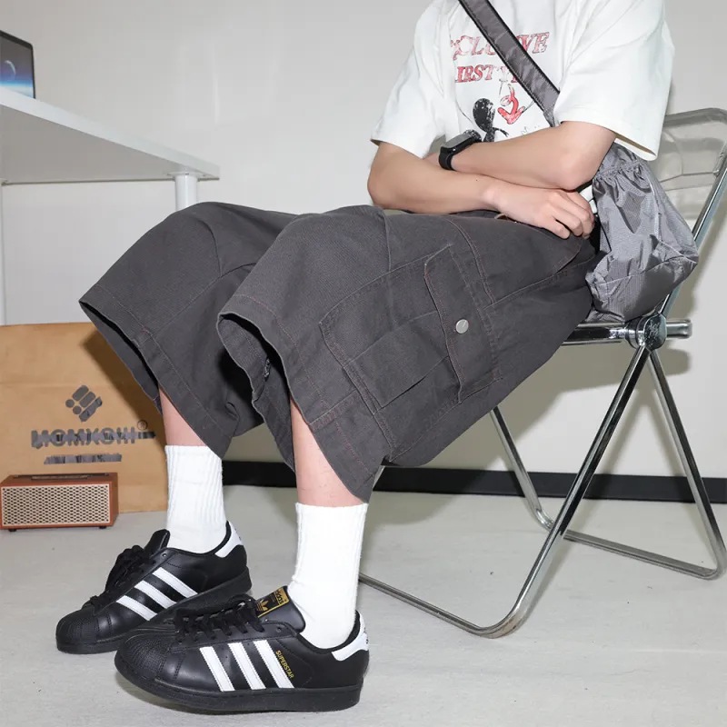 EMINU Cargo Shorts Unisex Coffee-5