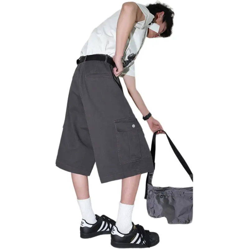 EMINU Cargo Shorts Unisex Coffee-1