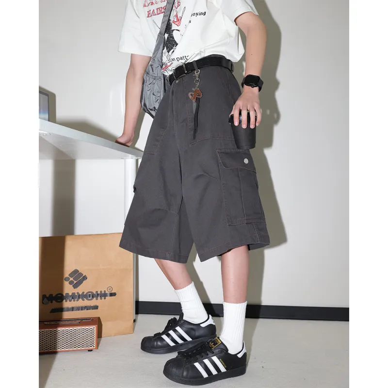 EMINU Cargo Shorts Unisex Coffee-4