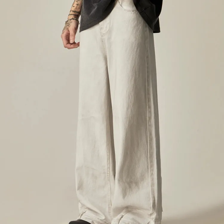 EMINU Jeans Unisex Do Dirty White-2