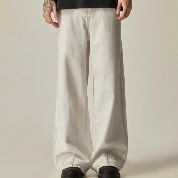 EMINU Jeans Unisex Do Dirty White-5